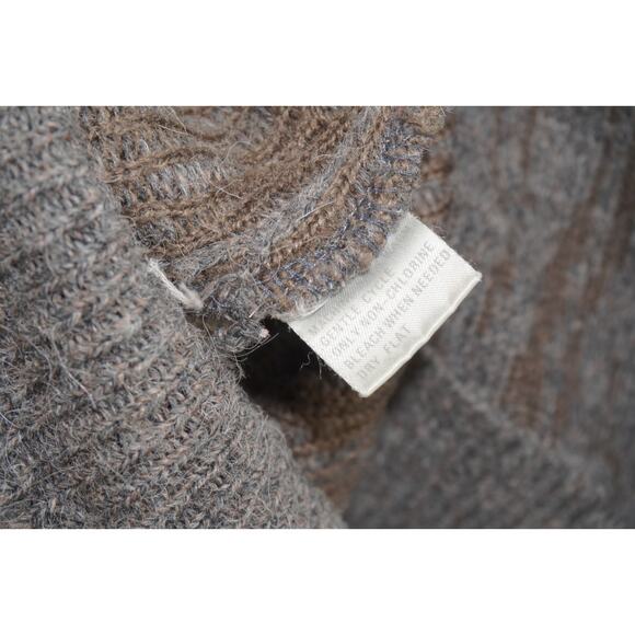 Vintage Unionbay Abstract Knit Sweater Men’s M Gray Brown Taiwan 90s Pullover - Picture 4 of 4